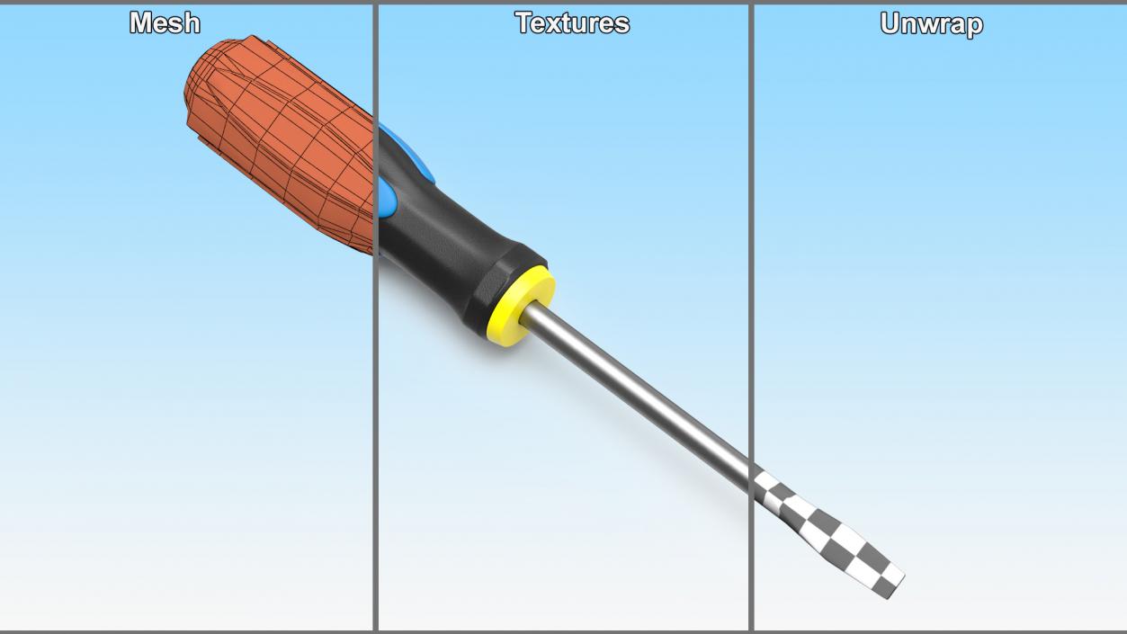 3D model Flat Head Screwdriver 7mm