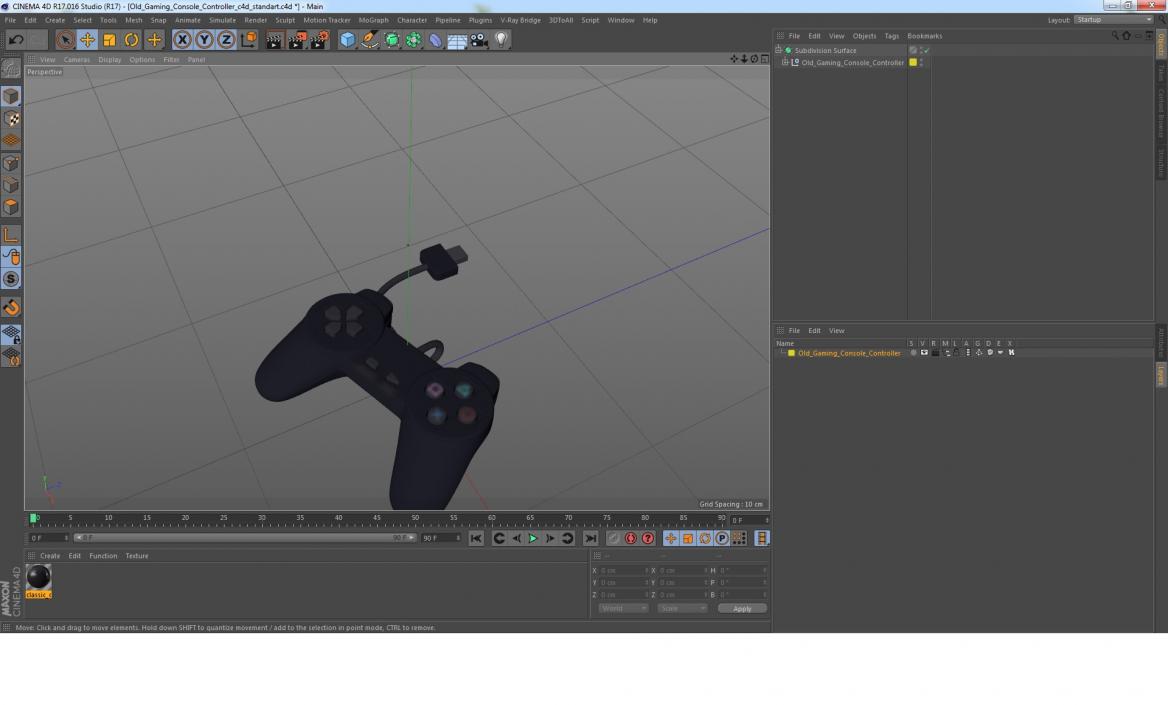 Old Gaming Console Controller 3D model