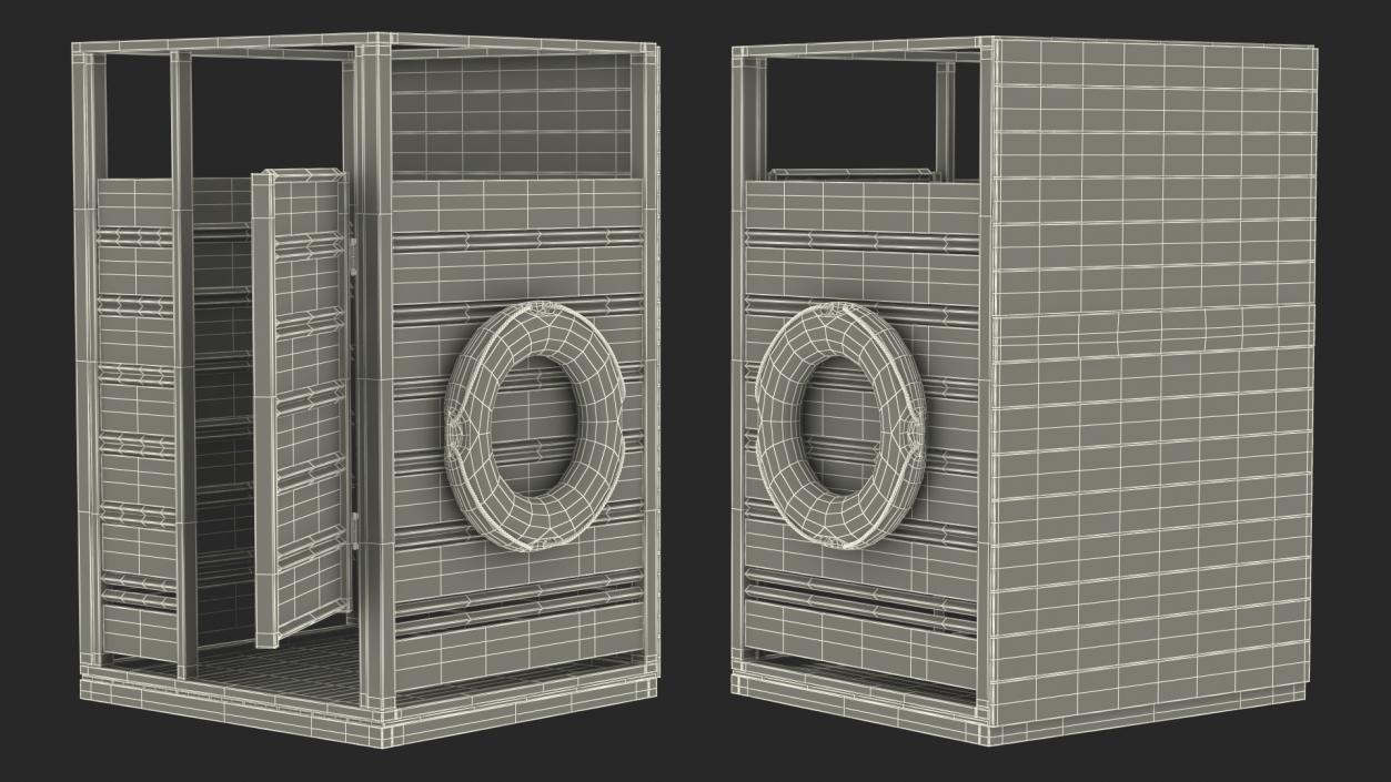 3D Wooden Dressing Cabin