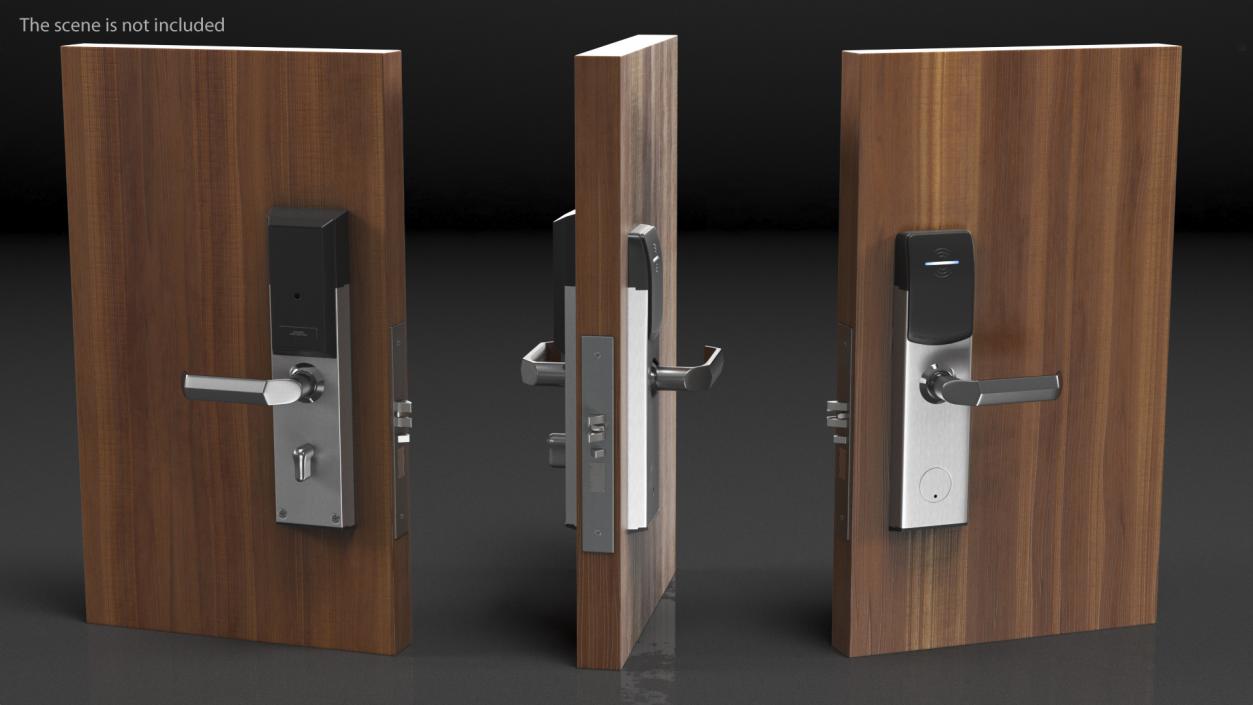 3D model Electronic Hotel Door Lock System Silver