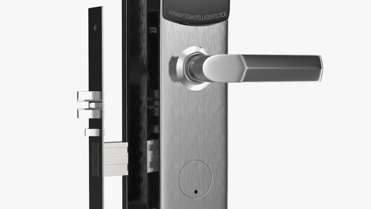 3D model Electronic Hotel Door Lock System Silver