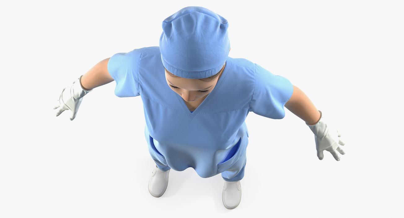 Asian Female Surgeon Rigged 2 3D model