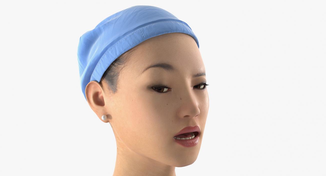 Asian Female Surgeon Rigged 2 3D model