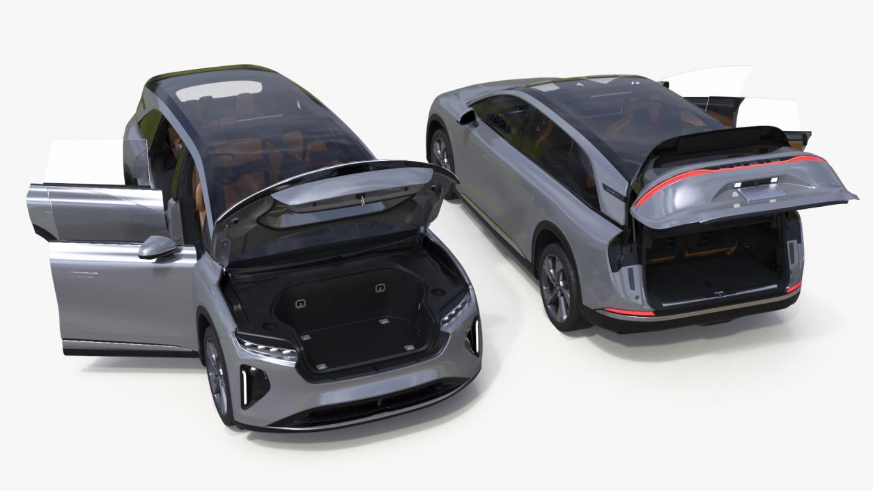 Lucid Gravity 2024 Electric SUV Gray Simplified 3D