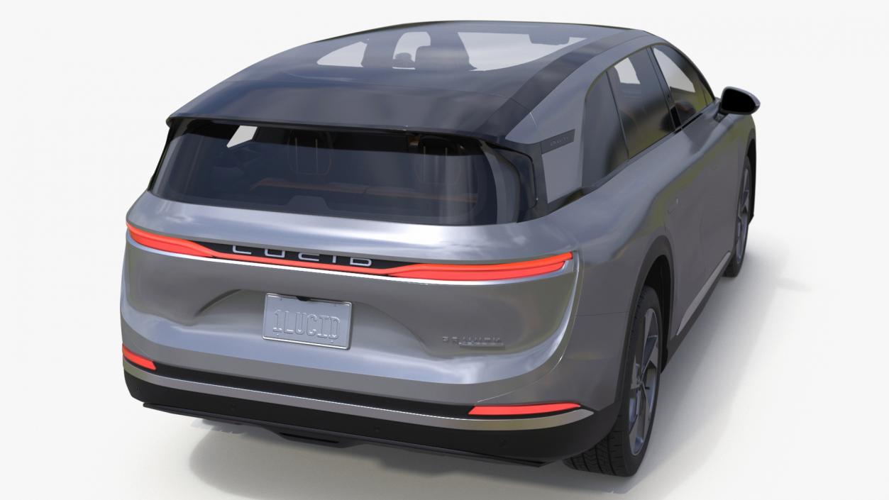 Lucid Gravity 2024 Electric SUV Gray Simplified 3D