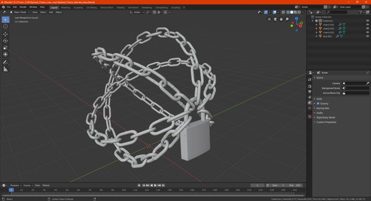 3D model Stylized Chains