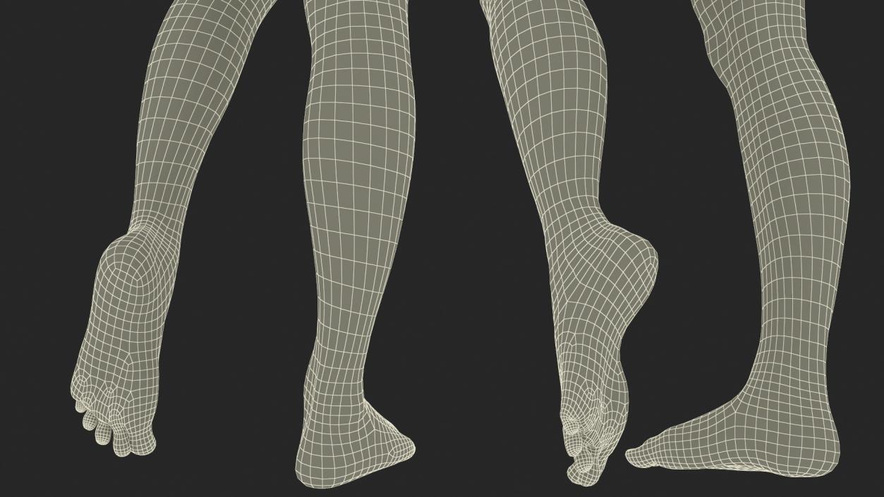 Female Legs and Feet Position 3D model