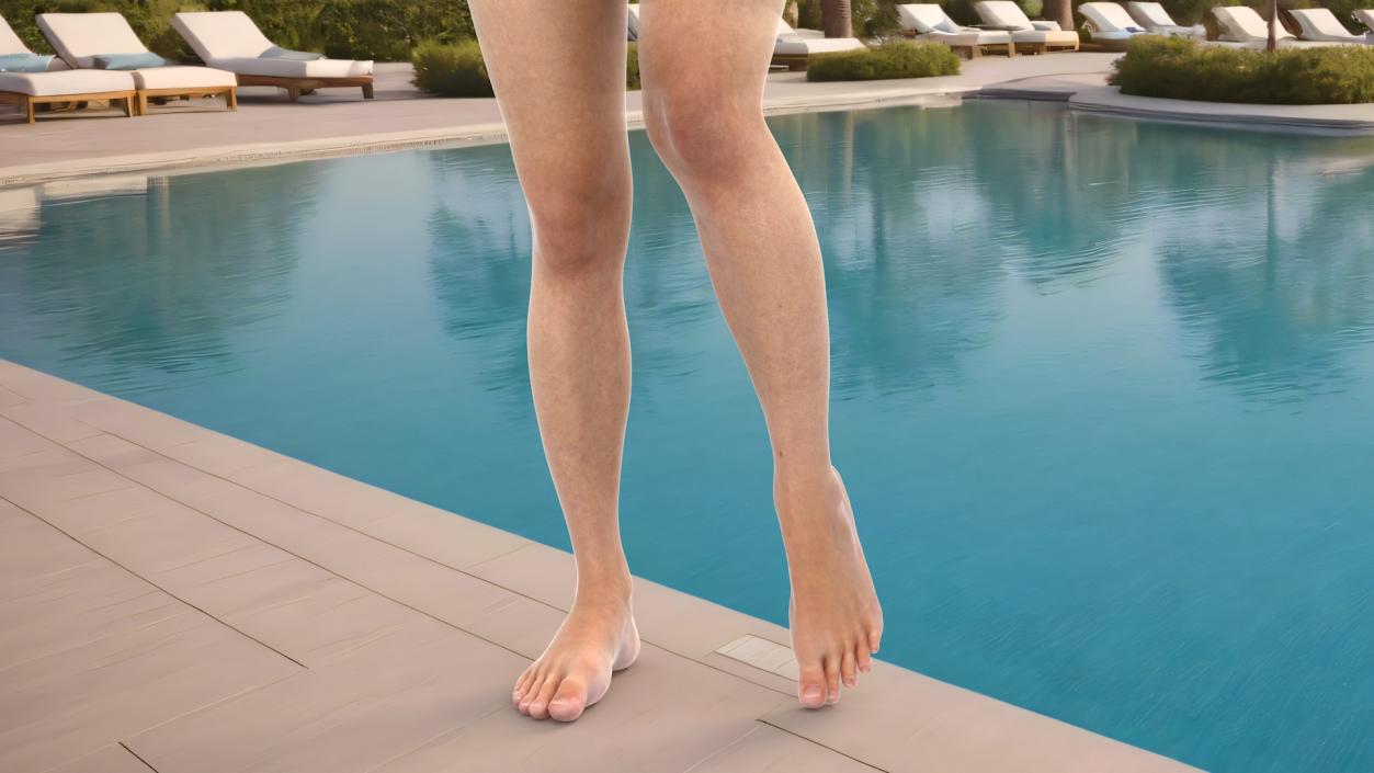 Female Legs and Feet Position 3D model