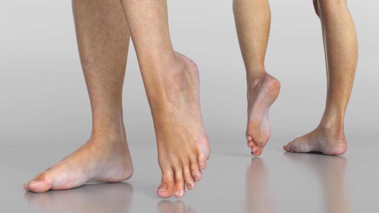 Female Legs and Feet Position 3D model