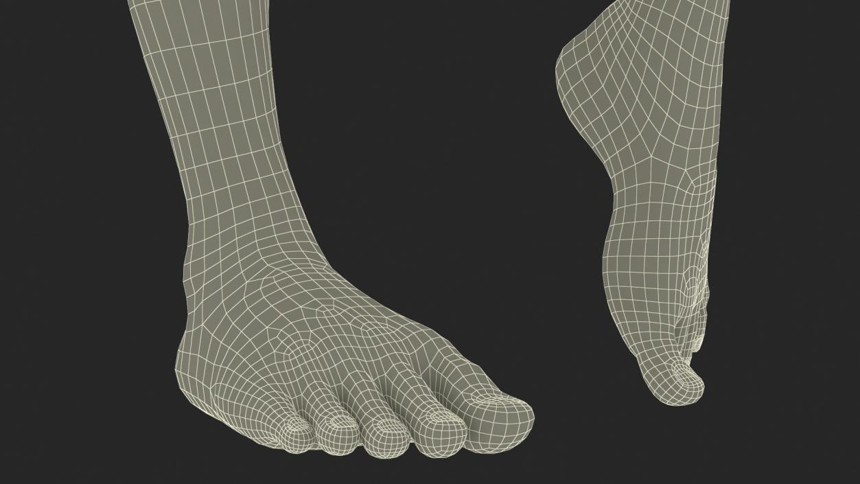 Female Legs and Feet Position 3D model