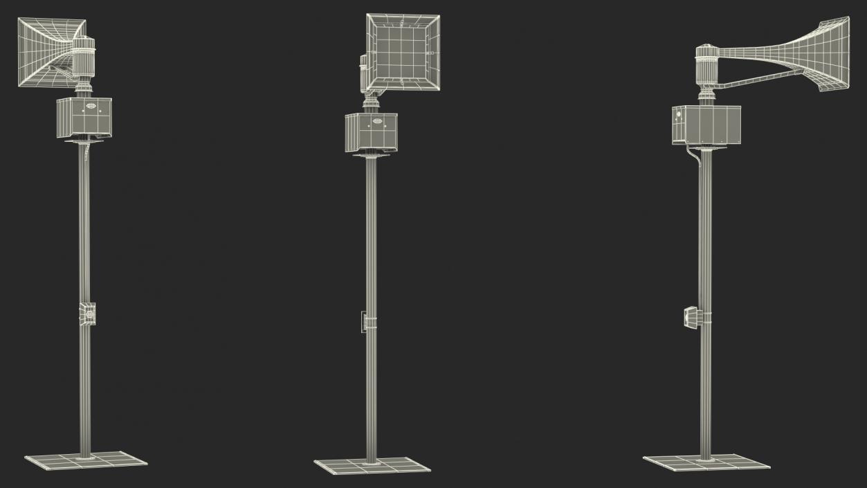 Tornado Siren Black 3D model