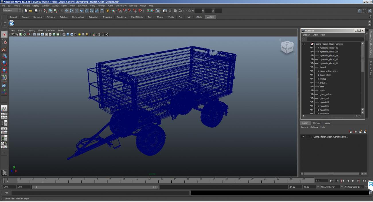 Conow HW-80 v9 Dump Trailer 3D