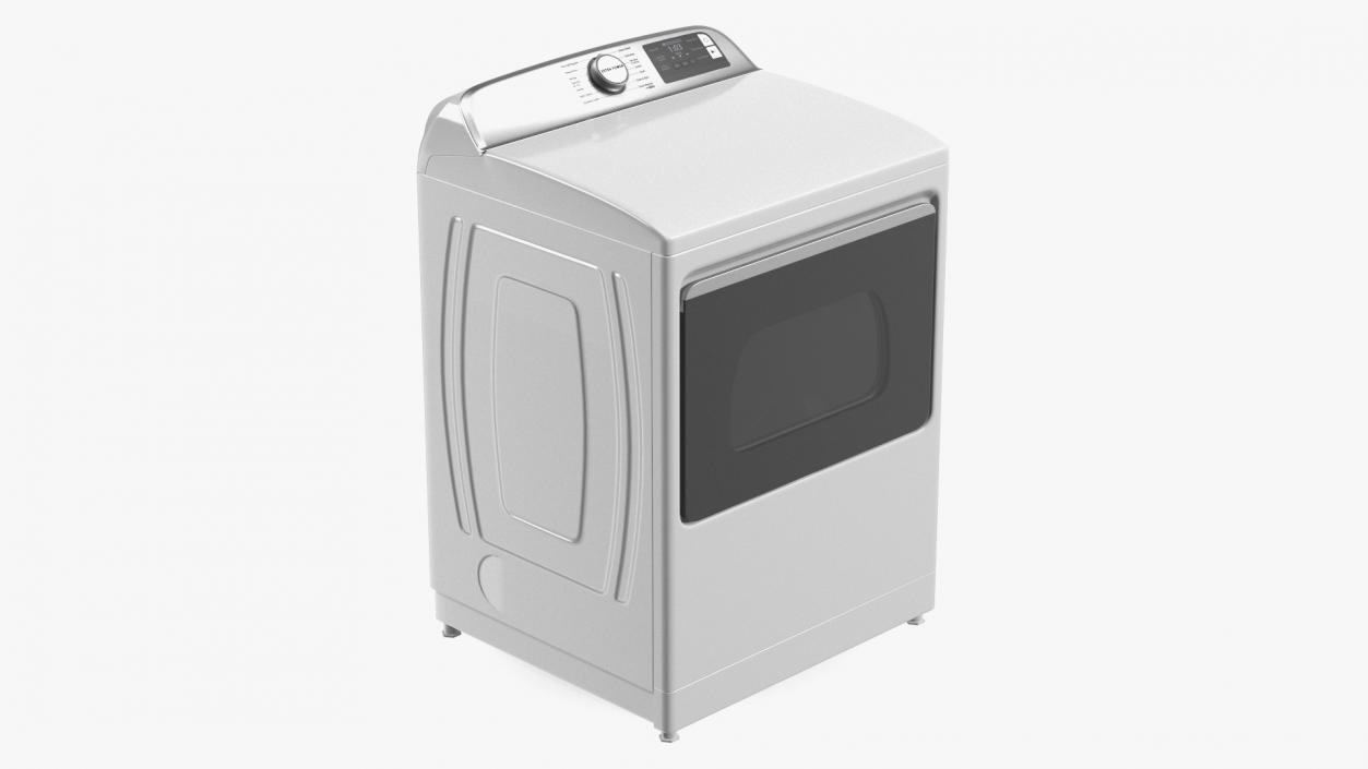 Smart Top Load Clothes Dryer White 3D model