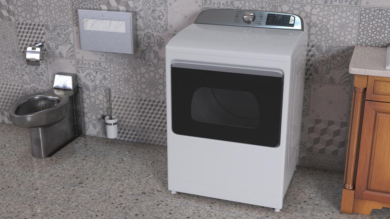 Smart Top Load Clothes Dryer White 3D model