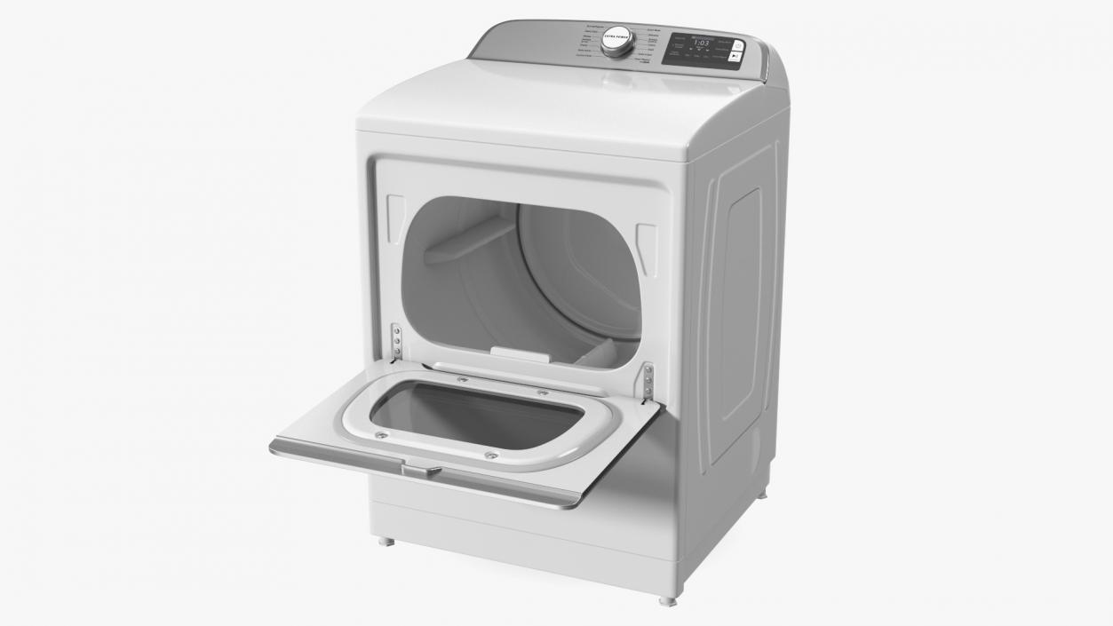 Smart Top Load Clothes Dryer White 3D model