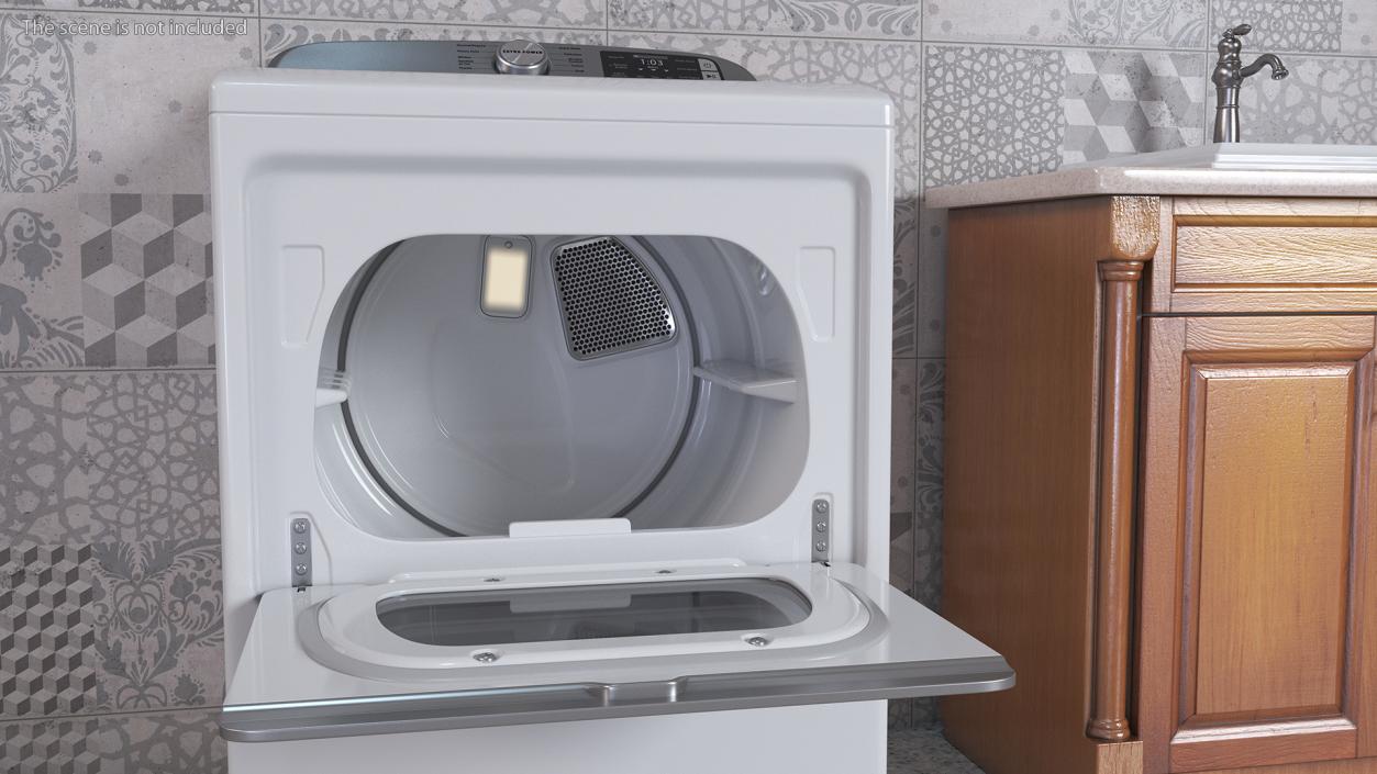 Smart Top Load Clothes Dryer White 3D model