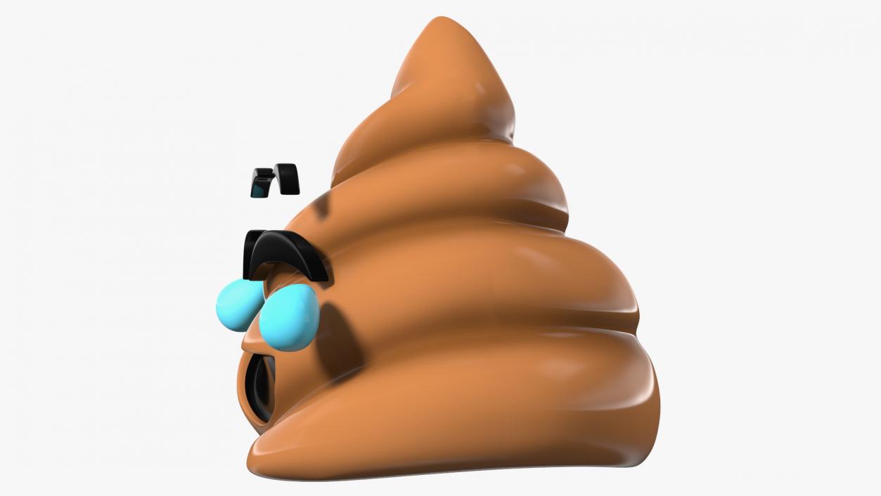 Tears of Joy Face Poop Emoji Smile 3D model