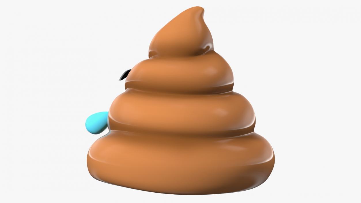 Tears of Joy Face Poop Emoji Smile 3D model