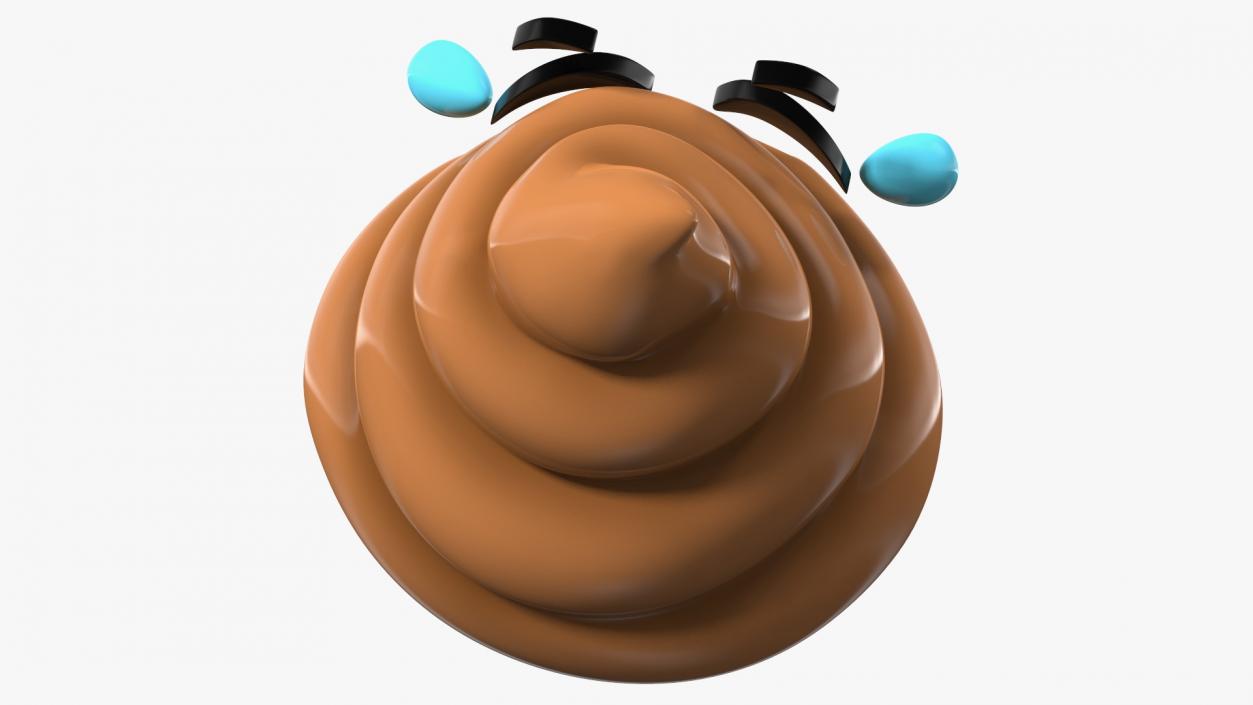 Tears of Joy Face Poop Emoji Smile 3D model