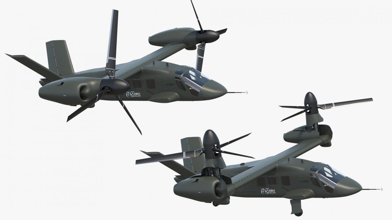 3D model Bell V-280 Valor Tiltrotor Aircraft