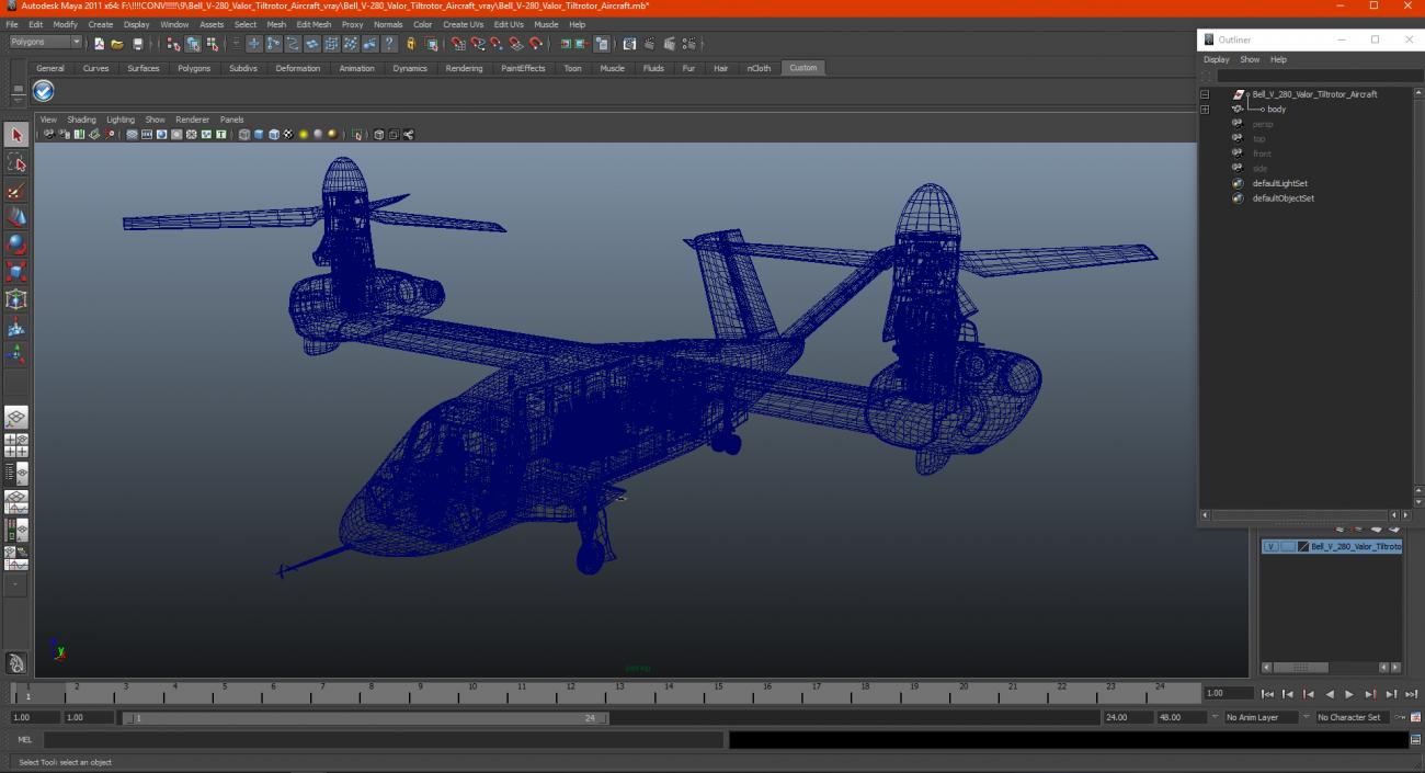 3D model Bell V-280 Valor Tiltrotor Aircraft