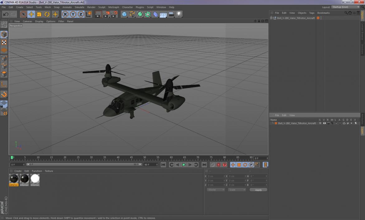 3D model Bell V-280 Valor Tiltrotor Aircraft