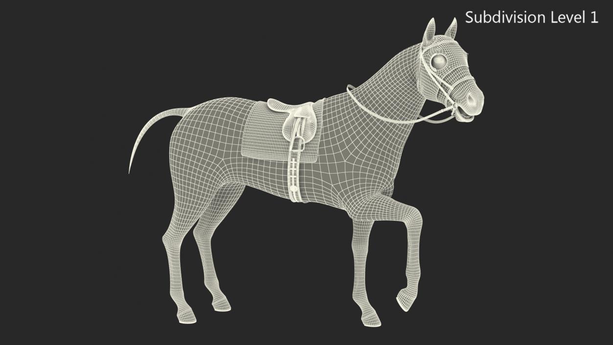 3D model Bay Racehorse Rigged