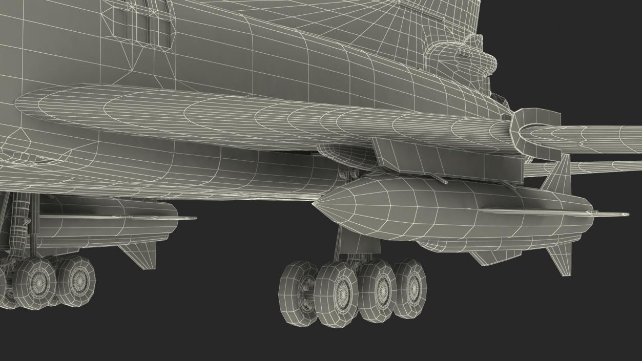 3D Supersonic Military Aeroplane Rigged