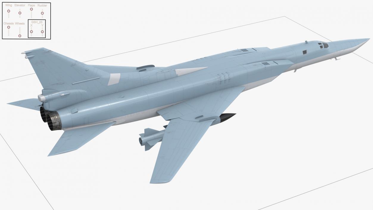 3D Supersonic Military Aeroplane Rigged