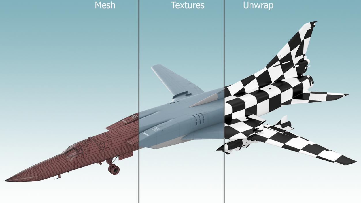 3D Supersonic Military Aeroplane Rigged