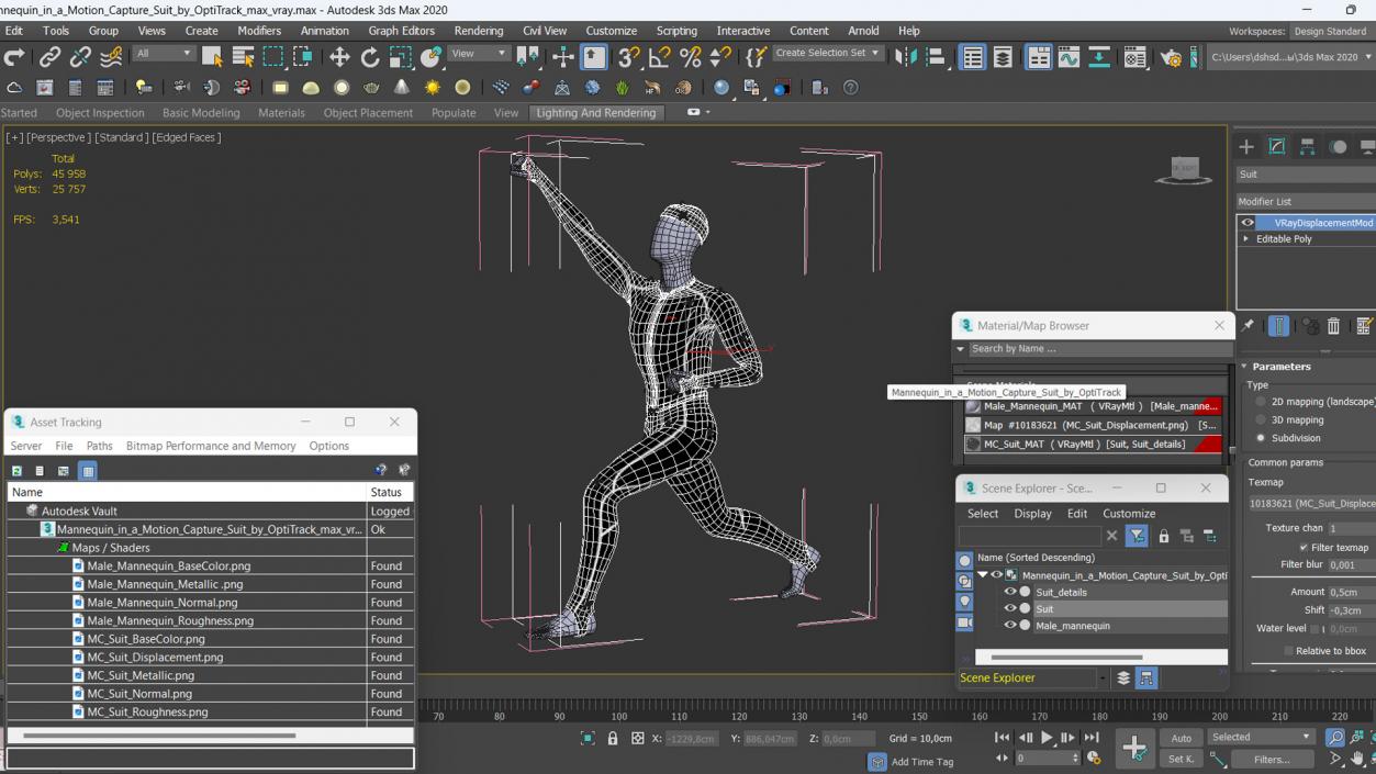 Mannequin in a Motion Capture Suit by OptiTrack 3D