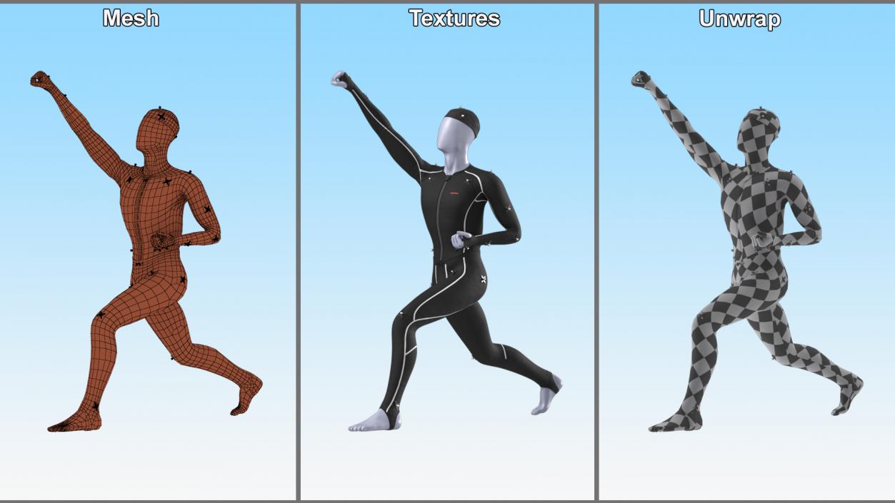 Mannequin in a Motion Capture Suit by OptiTrack 3D