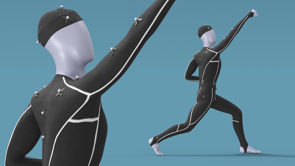 Mannequin in a Motion Capture Suit by OptiTrack 3D