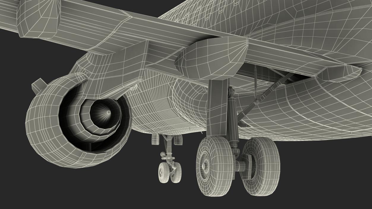 3D Embraer E-Jet E175-E2 Rigged model