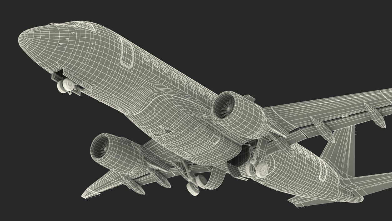 3D Embraer E-Jet E175-E2 Rigged model