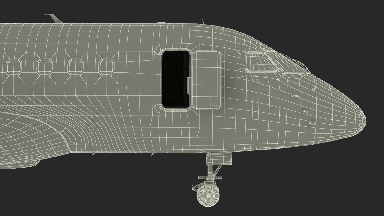 3D Embraer E-Jet E175-E2 Rigged model