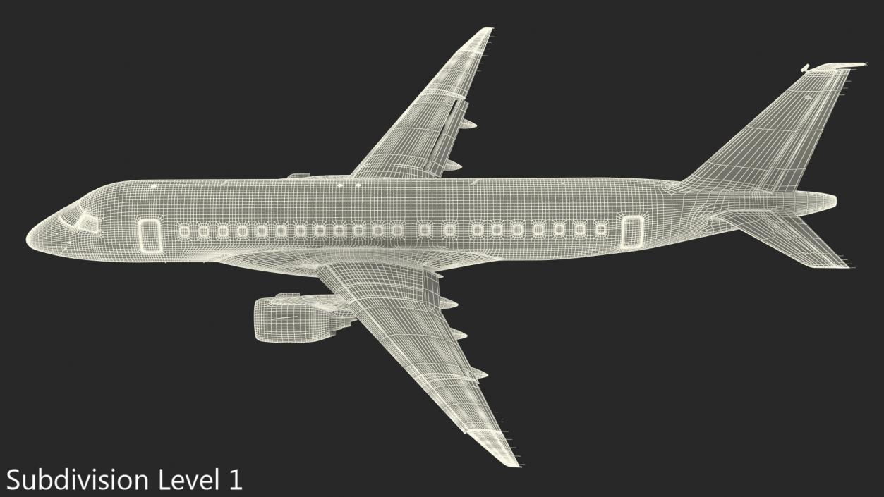 3D Embraer E-Jet E175-E2 Rigged model