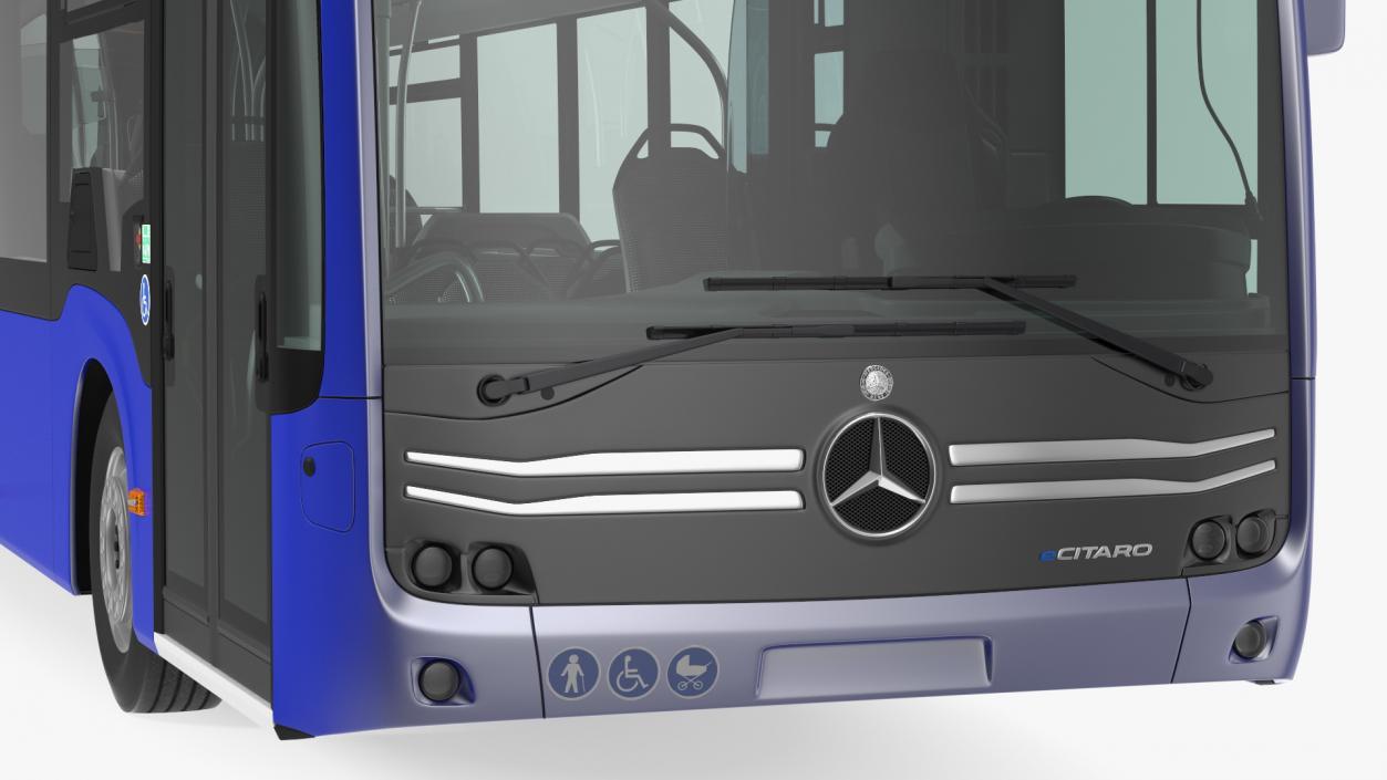 Mercedes-Benz eCitaro Two Doors Simple Interior 3D