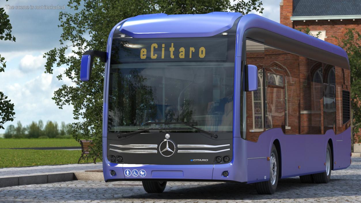 Mercedes-Benz eCitaro Two Doors Simple Interior 3D