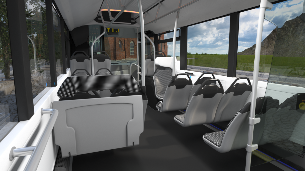 Mercedes-Benz eCitaro Two Doors Simple Interior 3D