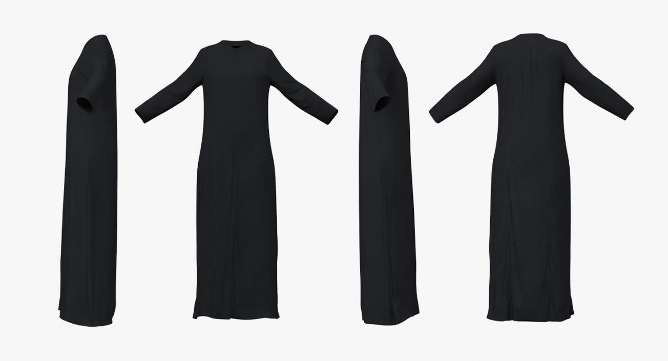 Arabian Woman in Black Abaya 2 Rigged 3D