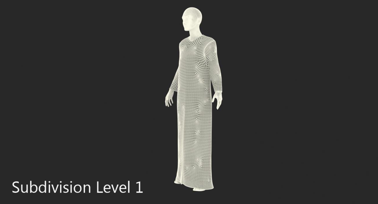 Arabian Woman in Black Abaya 2 Rigged 3D