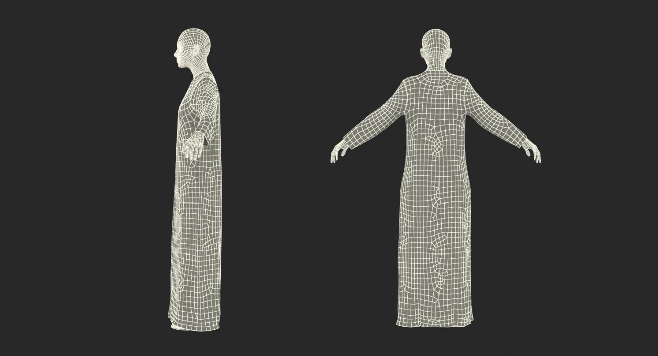 Arabian Woman in Black Abaya 2 Rigged 3D