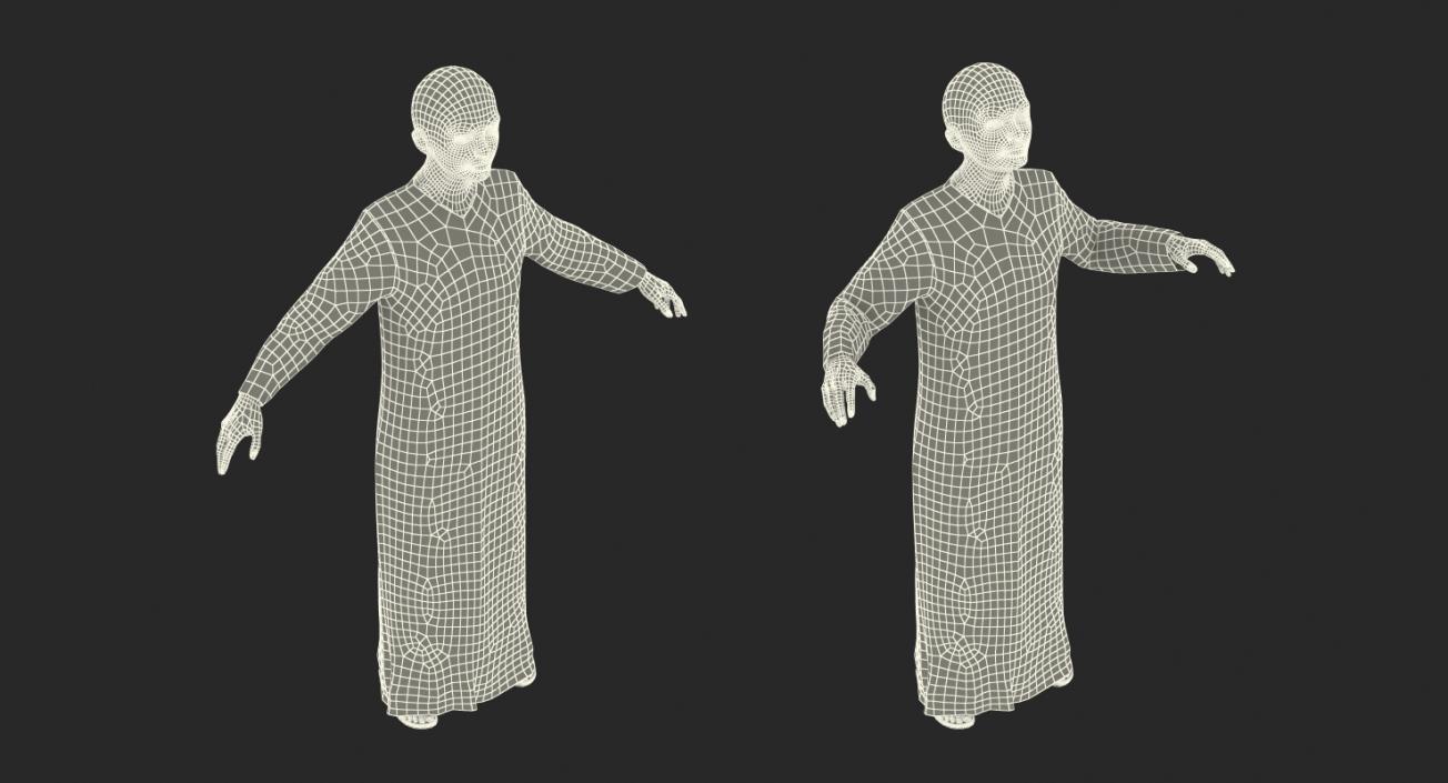 Arabian Woman in Black Abaya 2 Rigged 3D