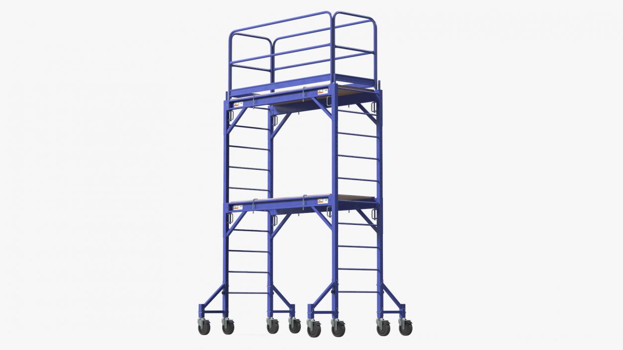 3D model Blue 2 Story Rolling Scaffold Tower