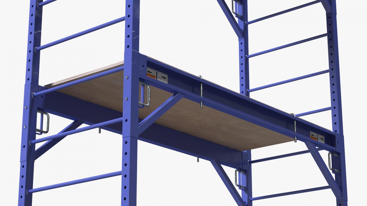 3D model Blue 2 Story Rolling Scaffold Tower