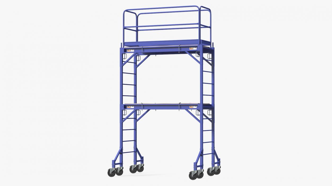 3D model Blue 2 Story Rolling Scaffold Tower