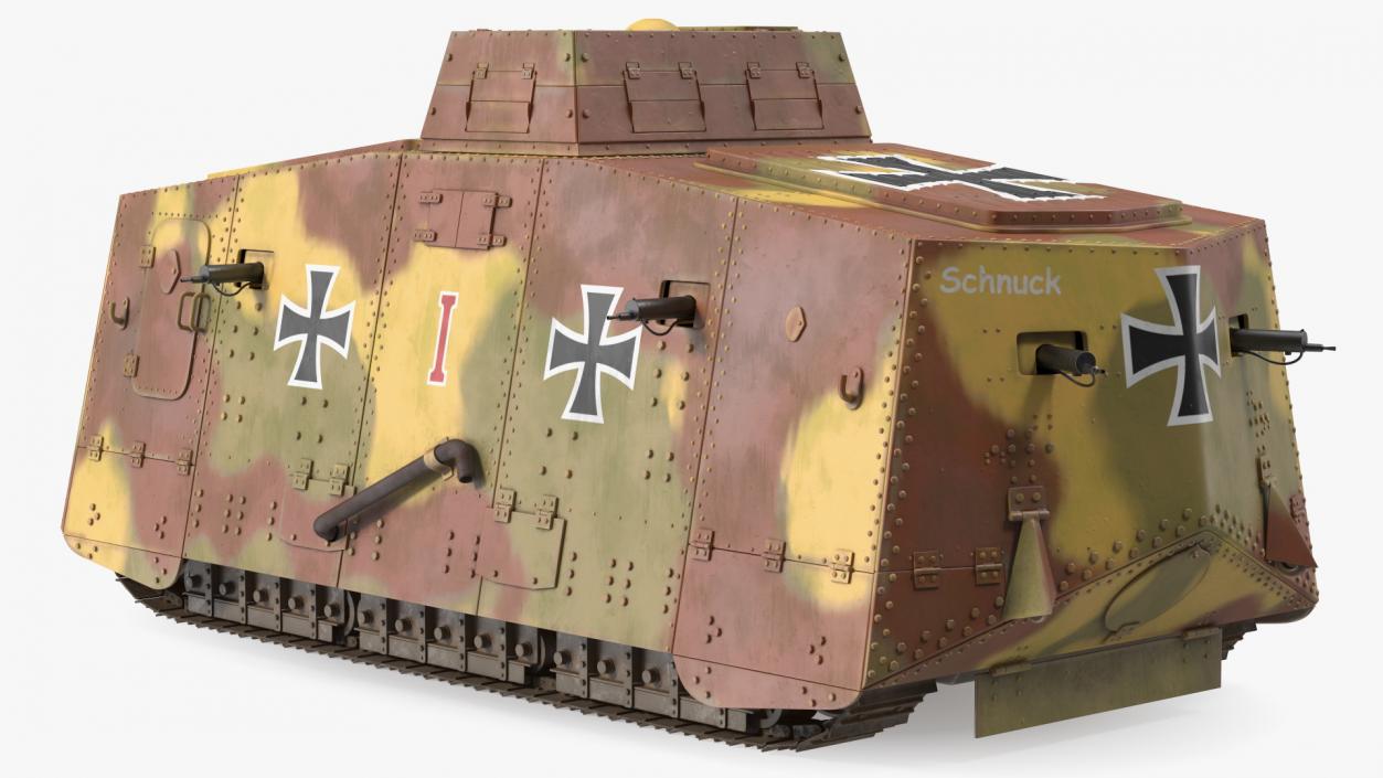 German Armored Car A7V Camo 3D