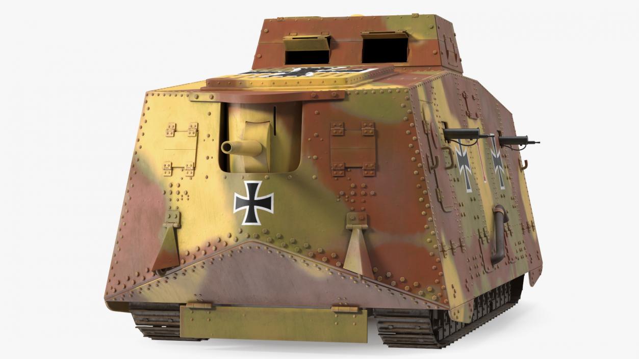 German Armored Car A7V Camo 3D