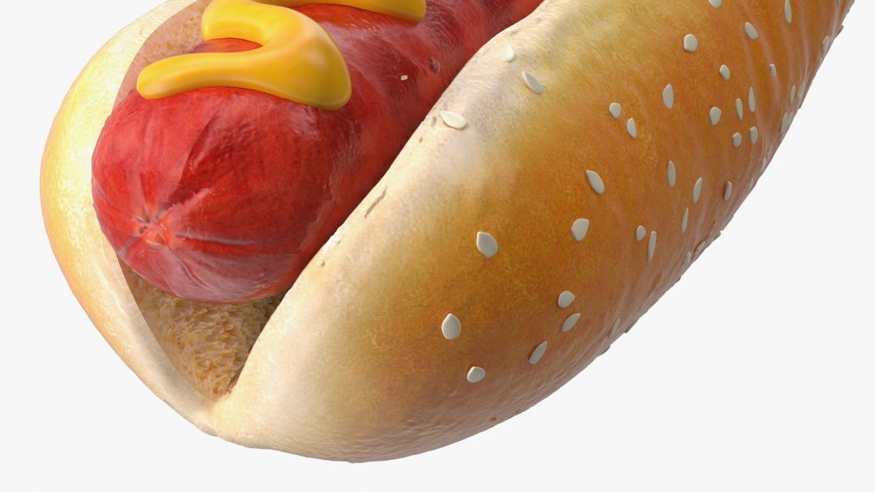 3D model Hot Dog with Mustard